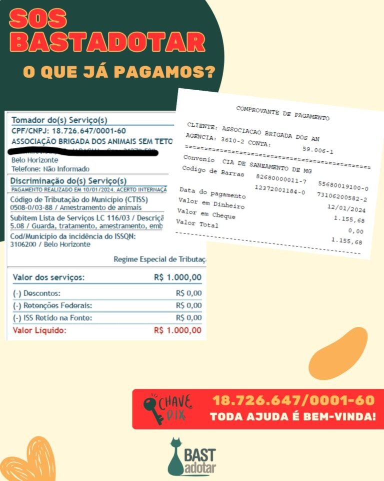 Qualquer quantia é bem vinda!